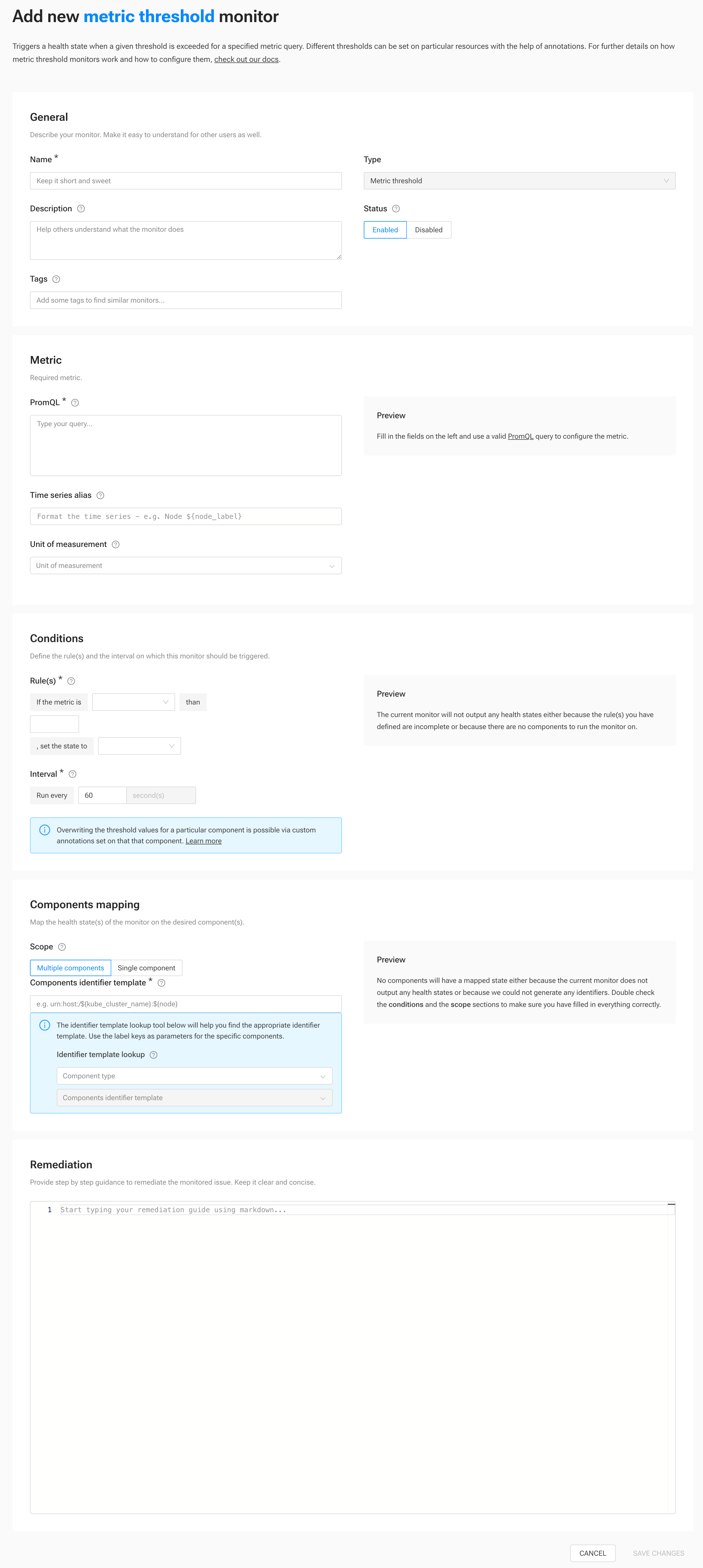 add metric threshold